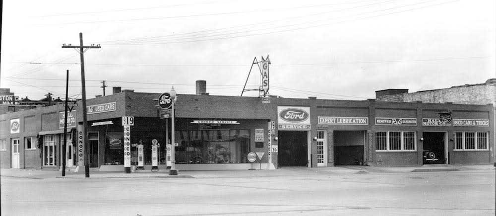 Historic photo of garage