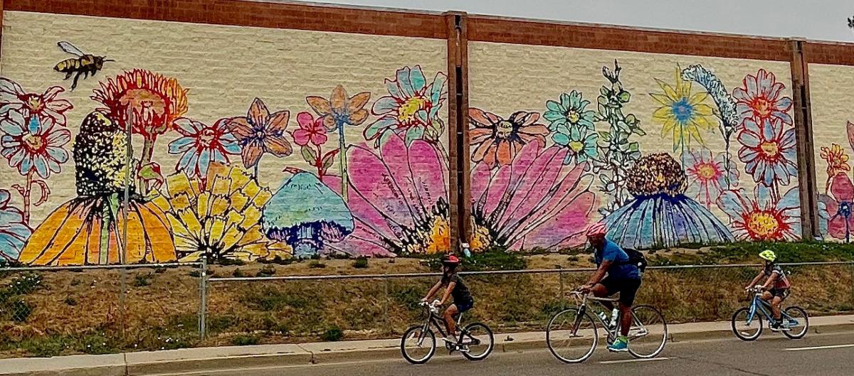 Bike in front of Mural