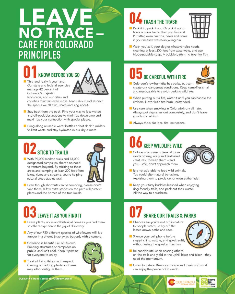 Leave No Trace Care for Colorado Principles