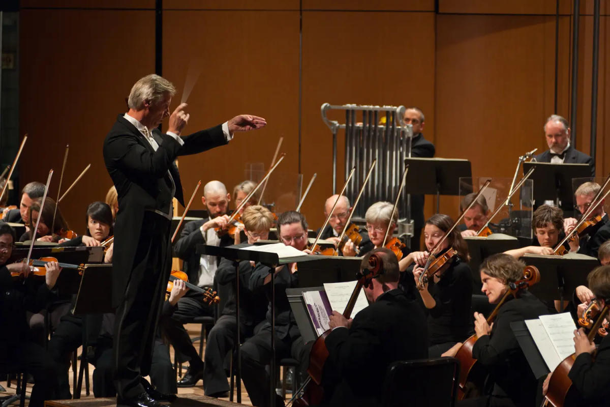 fort collins symphony shown from the side