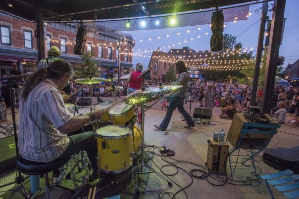 Band in the old town square