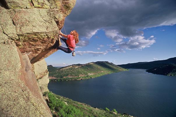 Rock Climber at Horsetooth Reservoir, Credit Tim O'Hara (9)