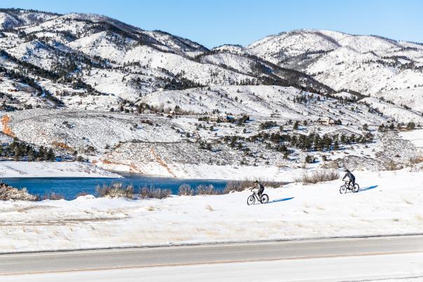 Fat Biking at Horsetooth Reservoir credit Josiah Roe